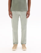 Slim Fit Stretch Cotton Trousers - Light Green