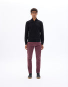 Slim Fit 100% Cotton Solid Casual Trousers