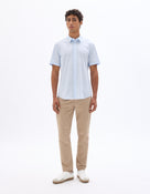 Slim Fit Stretch Cotton Trousers - Beige