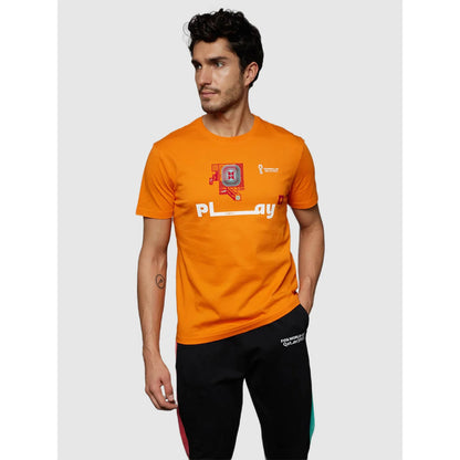 FIFA - Orange Printed Cotton T-shirt