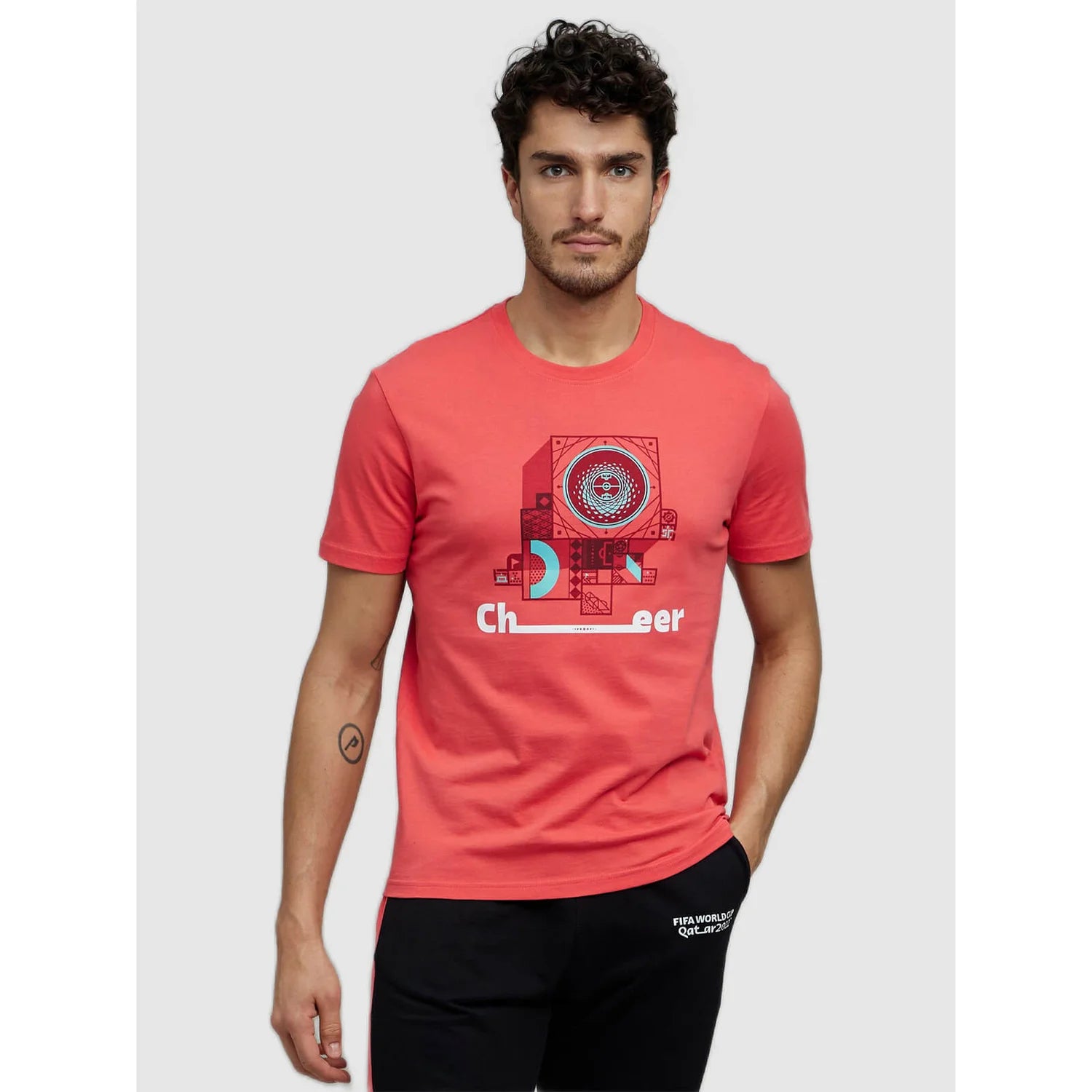 FIFA - Coral Printed Cotton T-shirt