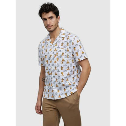 Garfield - Off White Printed Cotton Shirt