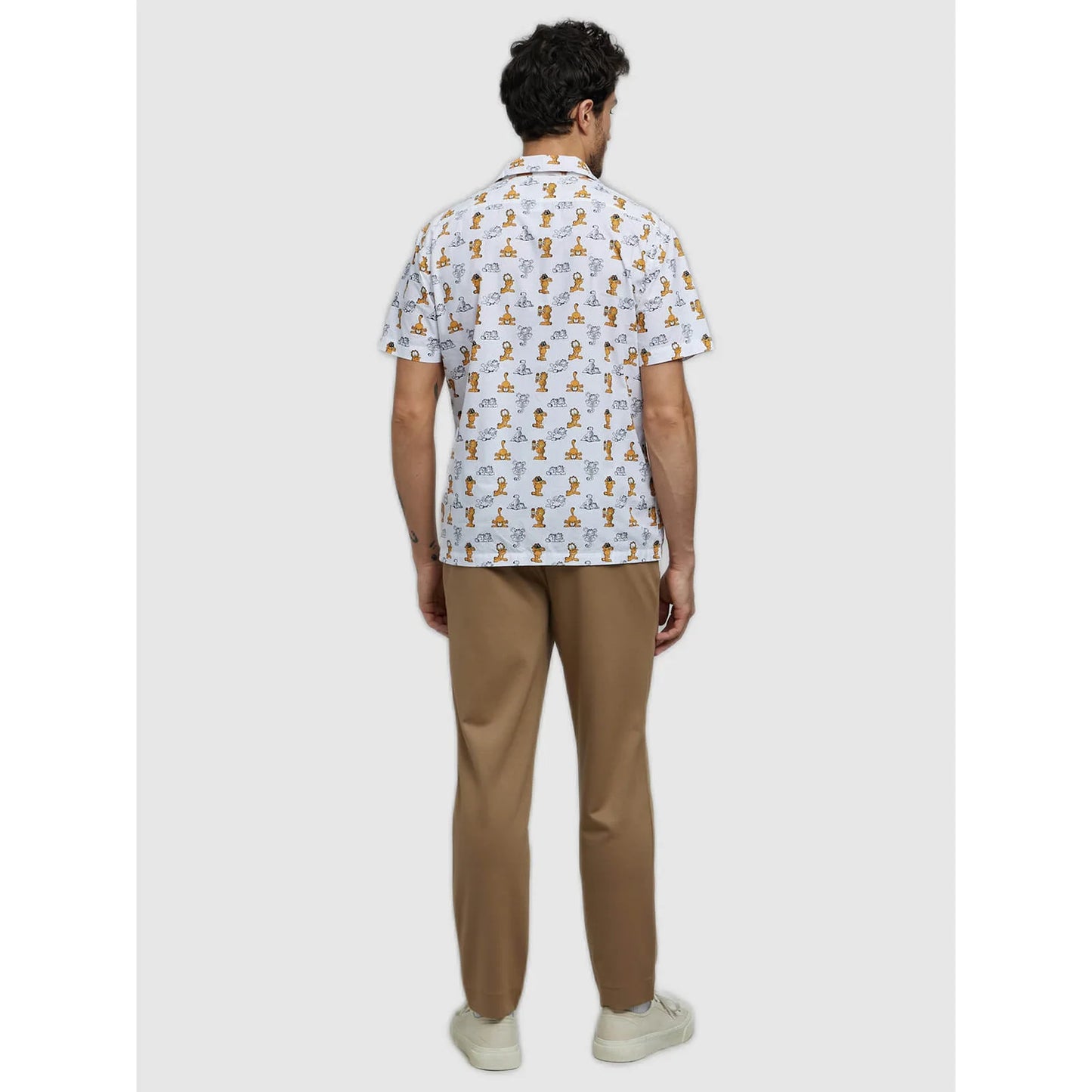 Garfield - Off White Printed Cotton Shirt