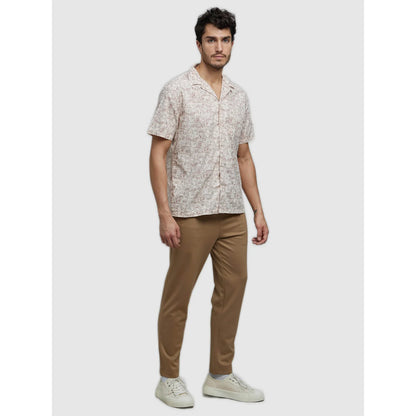 Garfield - Beige Printed Cotton Shirt