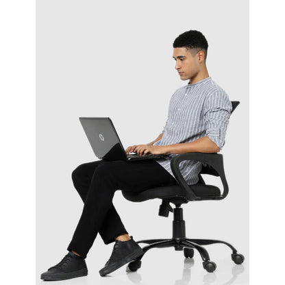 Celio* Striped Regular Fit Cotton-Blend Blue Shirt