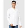 Celio* Solid Regular Fit Linen White Shirt