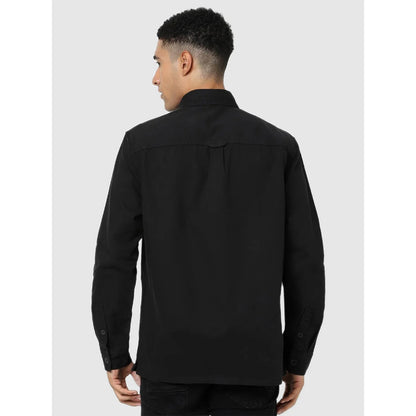 Black Solid Cotton Shirt