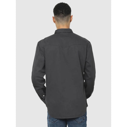 Black Solid Cotton Shirt