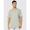 Celio* Solid Regular Fit Linen Grey T-Shirt