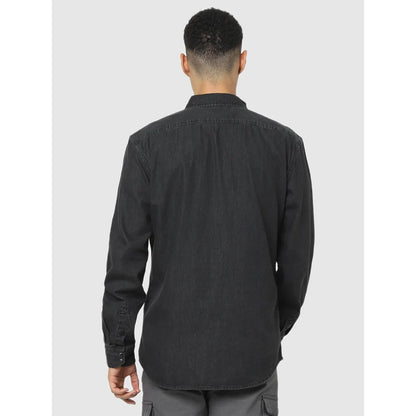 Black Solid Cotton Shirt