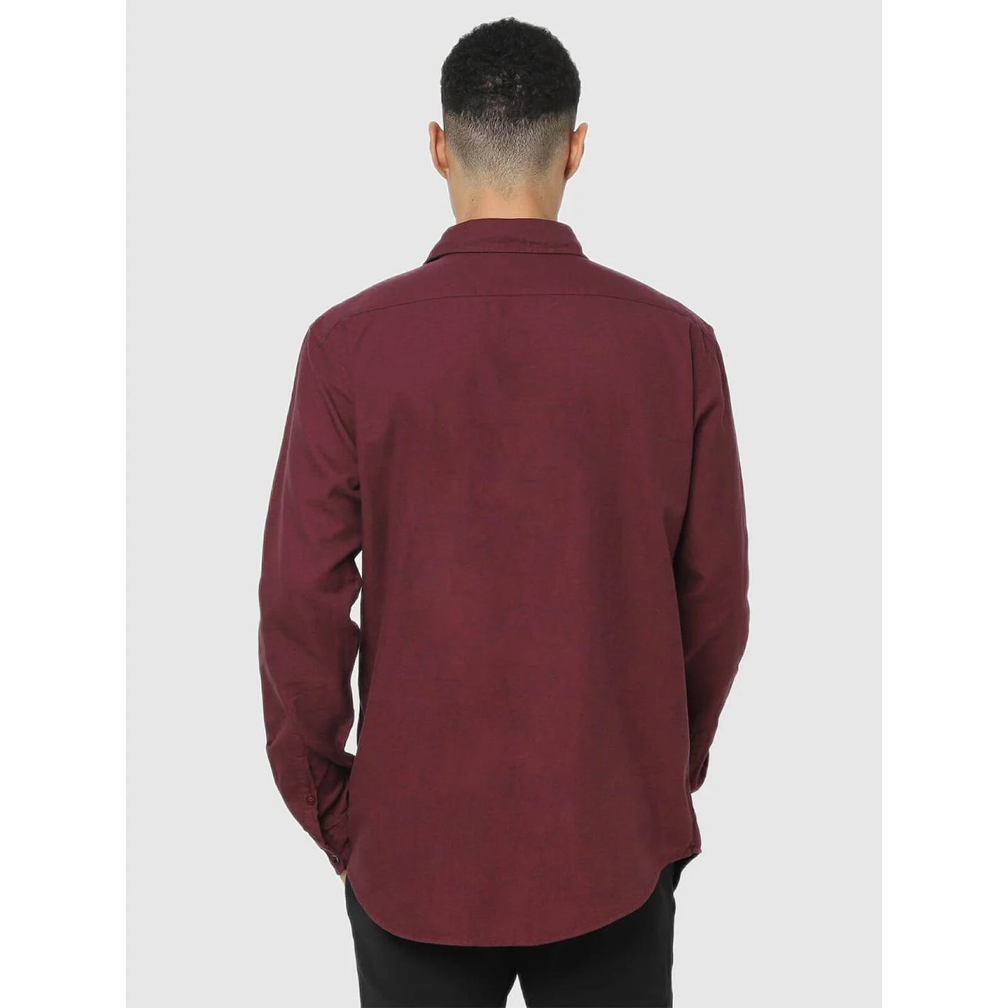 Maroon Solid Cotton Shirt