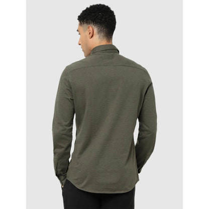 Green Solid Cotton Shirt