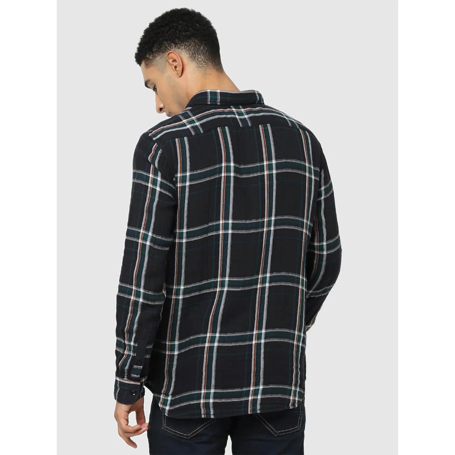 Black Checks Cotton Shirt