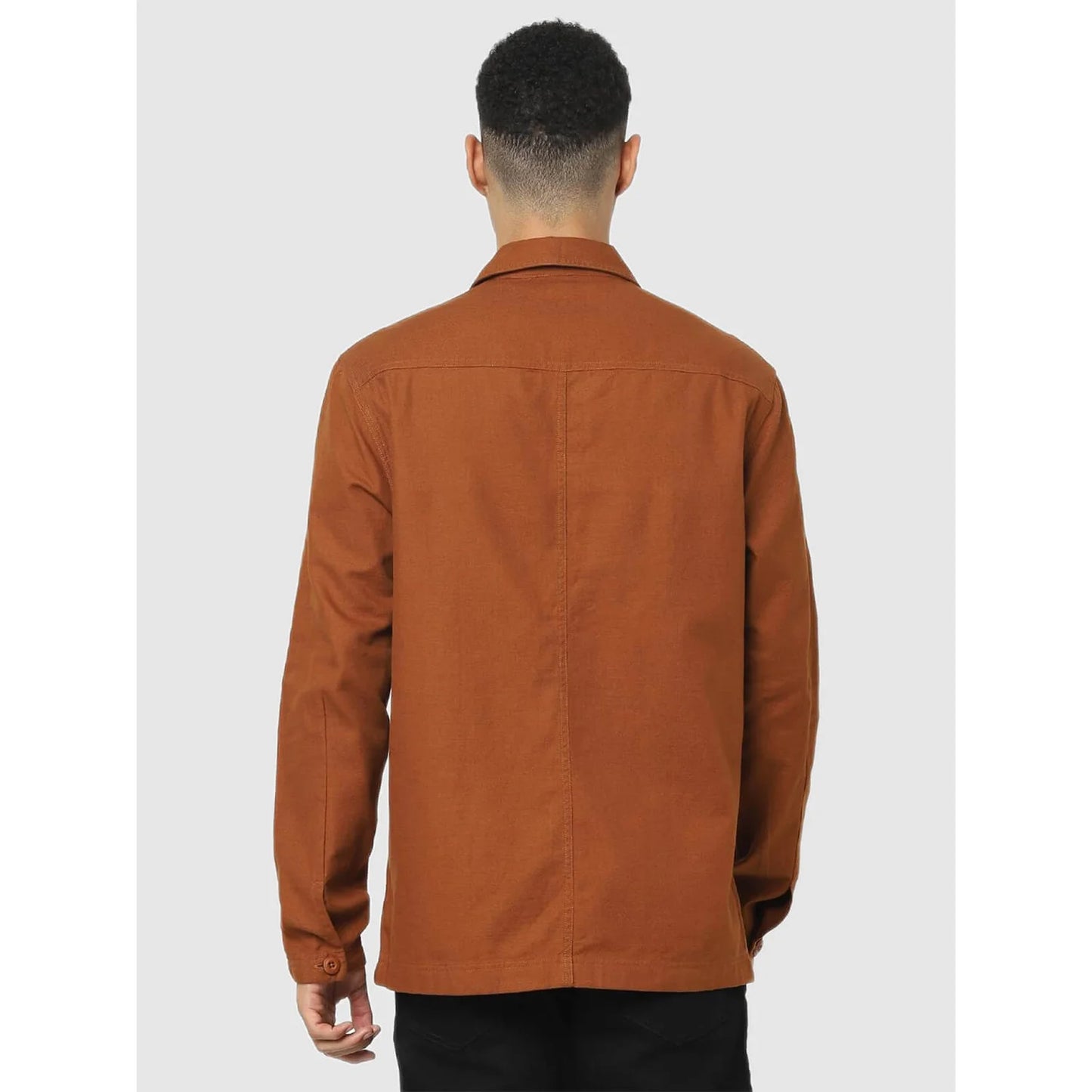 Rust Solid Cotton Shirt