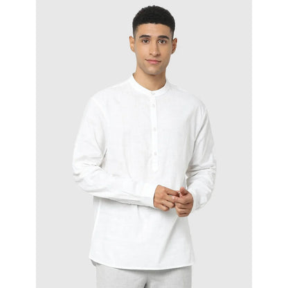 White Solid Cotton Shirt