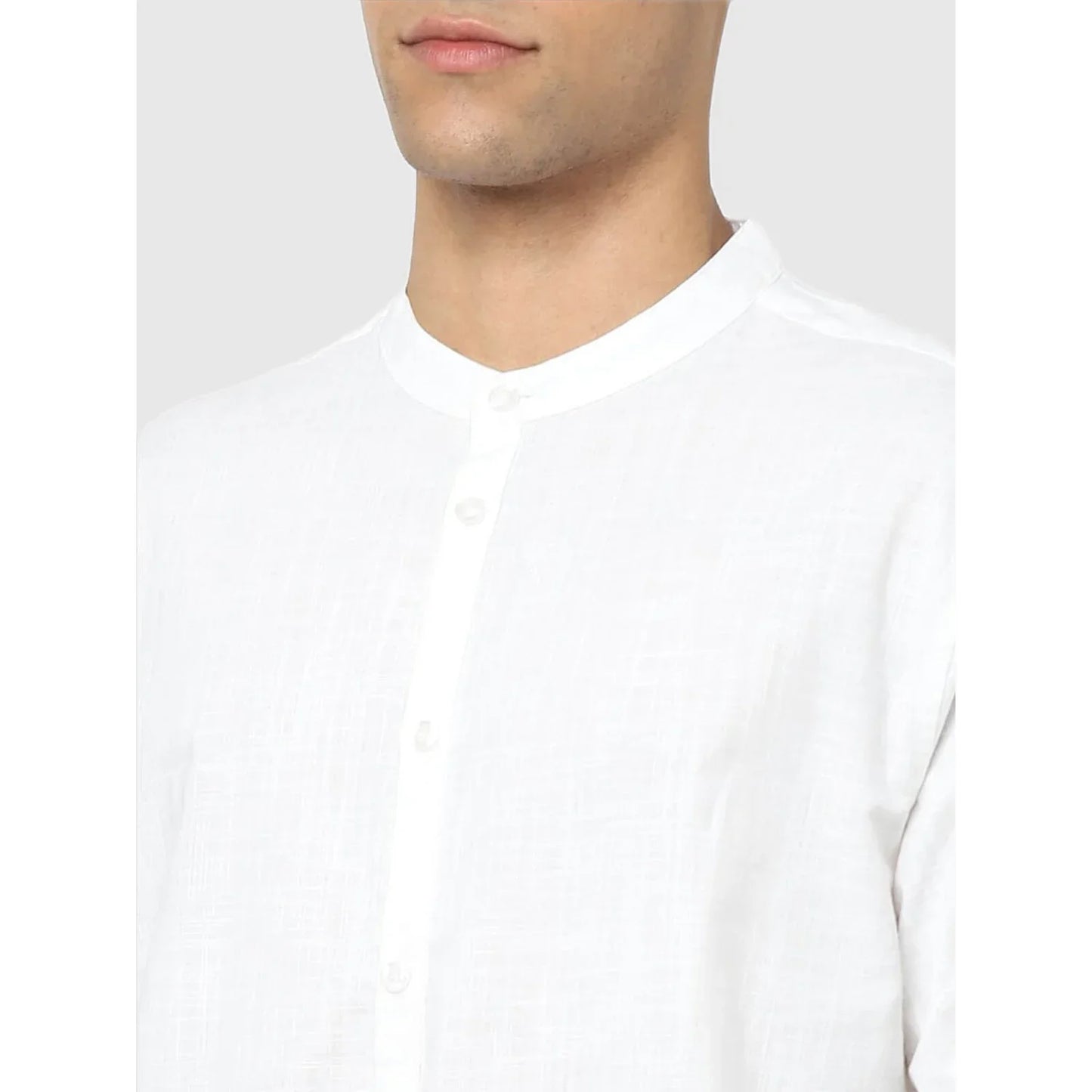 White Solid Cotton Shirt