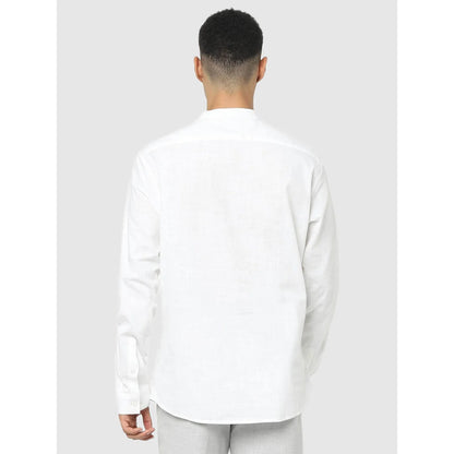 White Solid Cotton Shirt