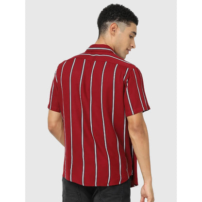 Red Striped Cotton Shirt