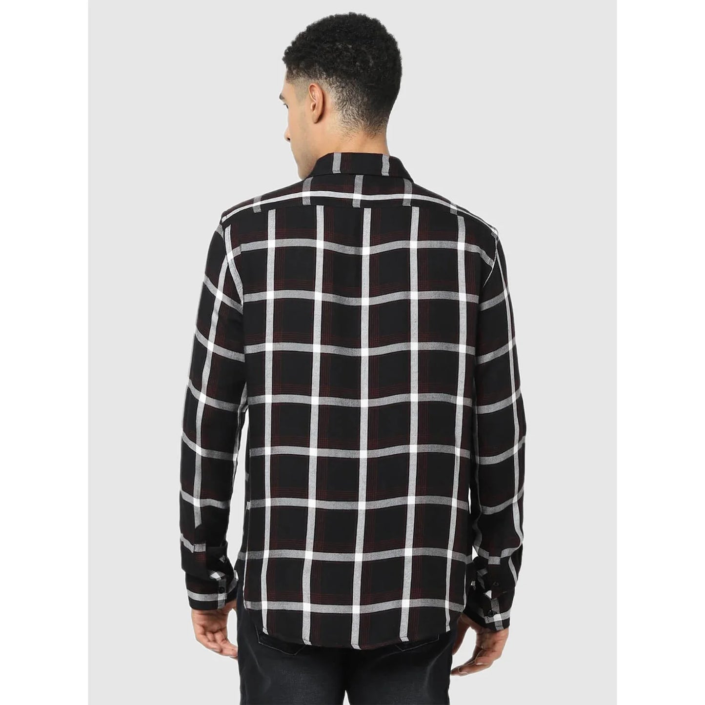 Black Checks Viscose Shirt