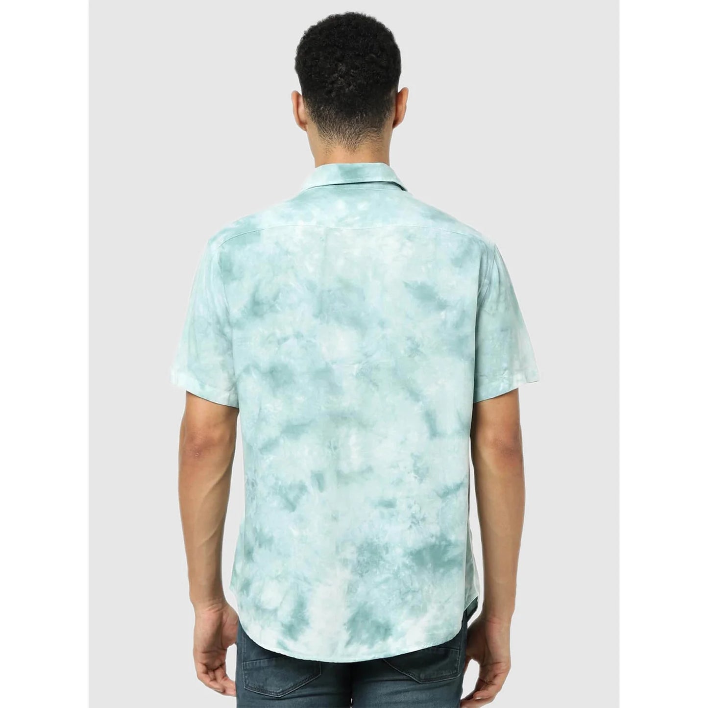 Blue Tie Dye Viscose Shirt