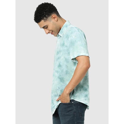 Blue Tie Dye Viscose Shirt