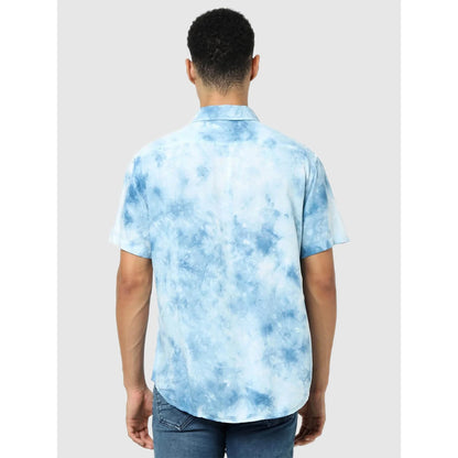 Blue Tie Dye Viscose Shirt