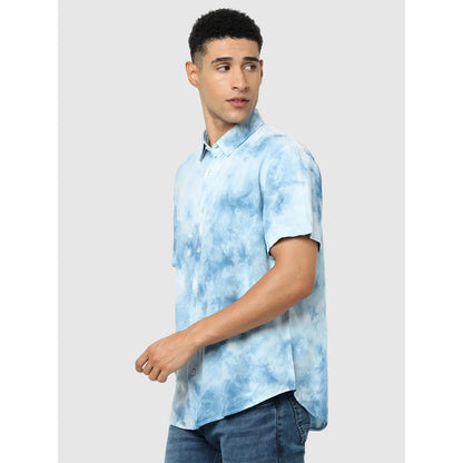 Blue Tie Dye Viscose Shirt