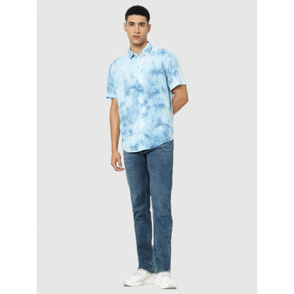 Blue Tie Dye Viscose Shirt