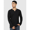 Celio* Solid Regular Fit Cotton Black T-Shirt