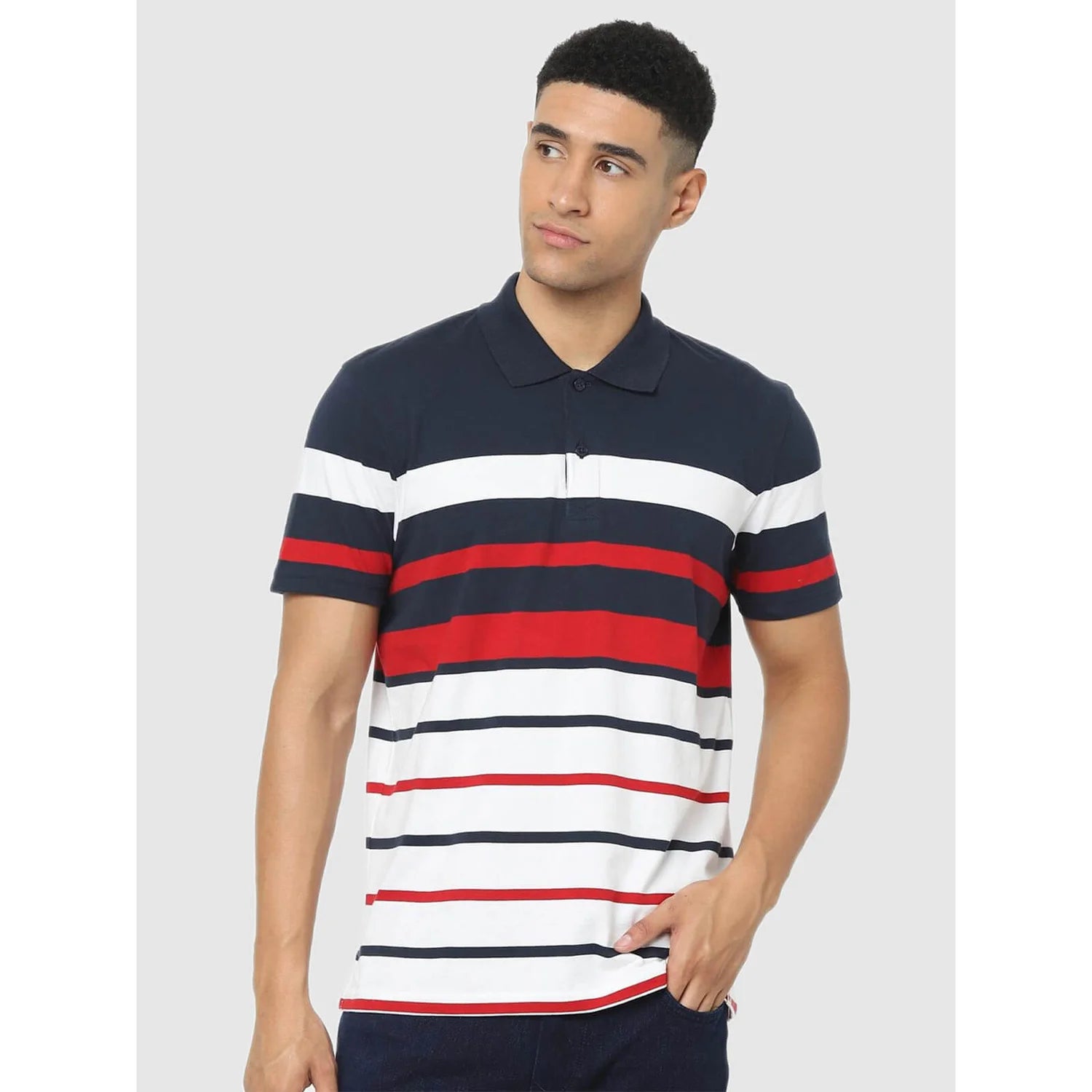 Multi Striped Cotton Polo