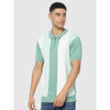 Celio* Colourblock Regular Fit Cotton Green T-Shirt
