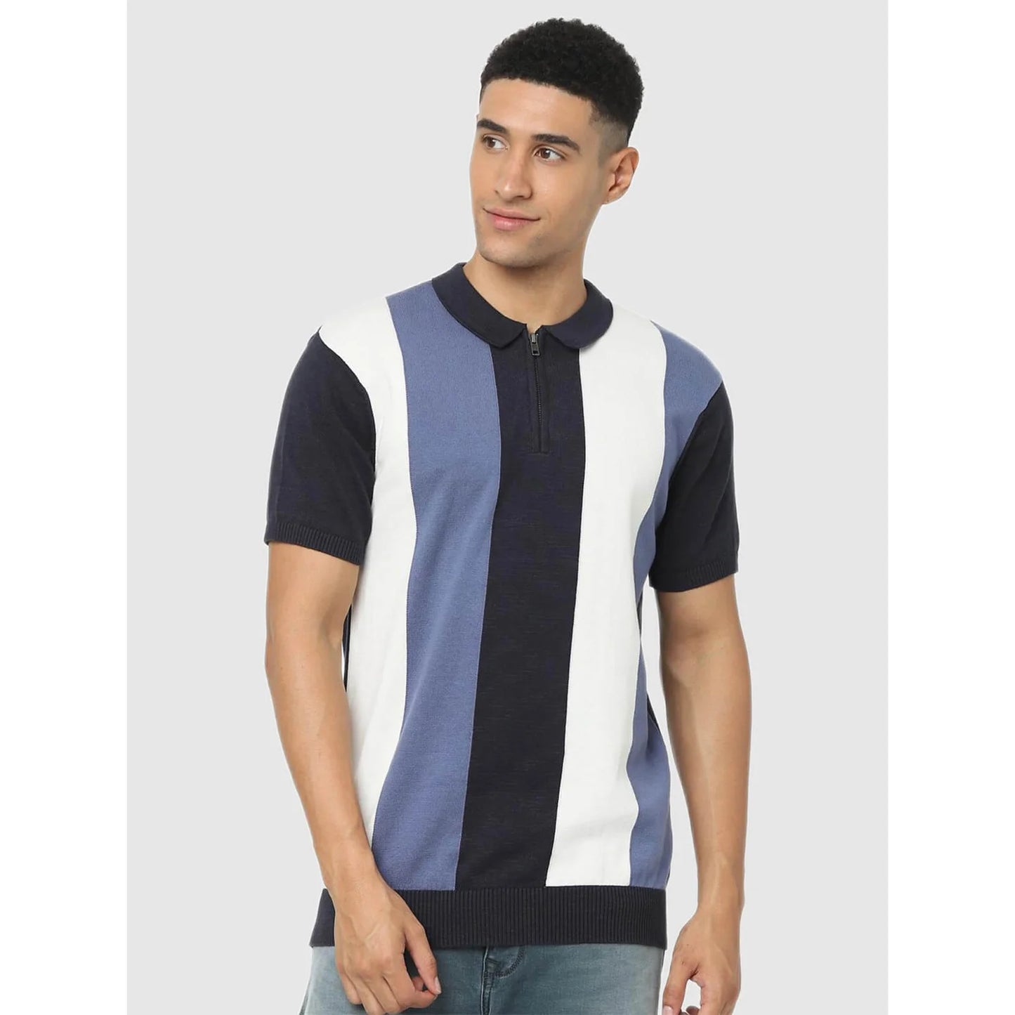 Multi Colourblock Cotton Polo