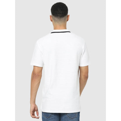 White Solid Cotton Polo