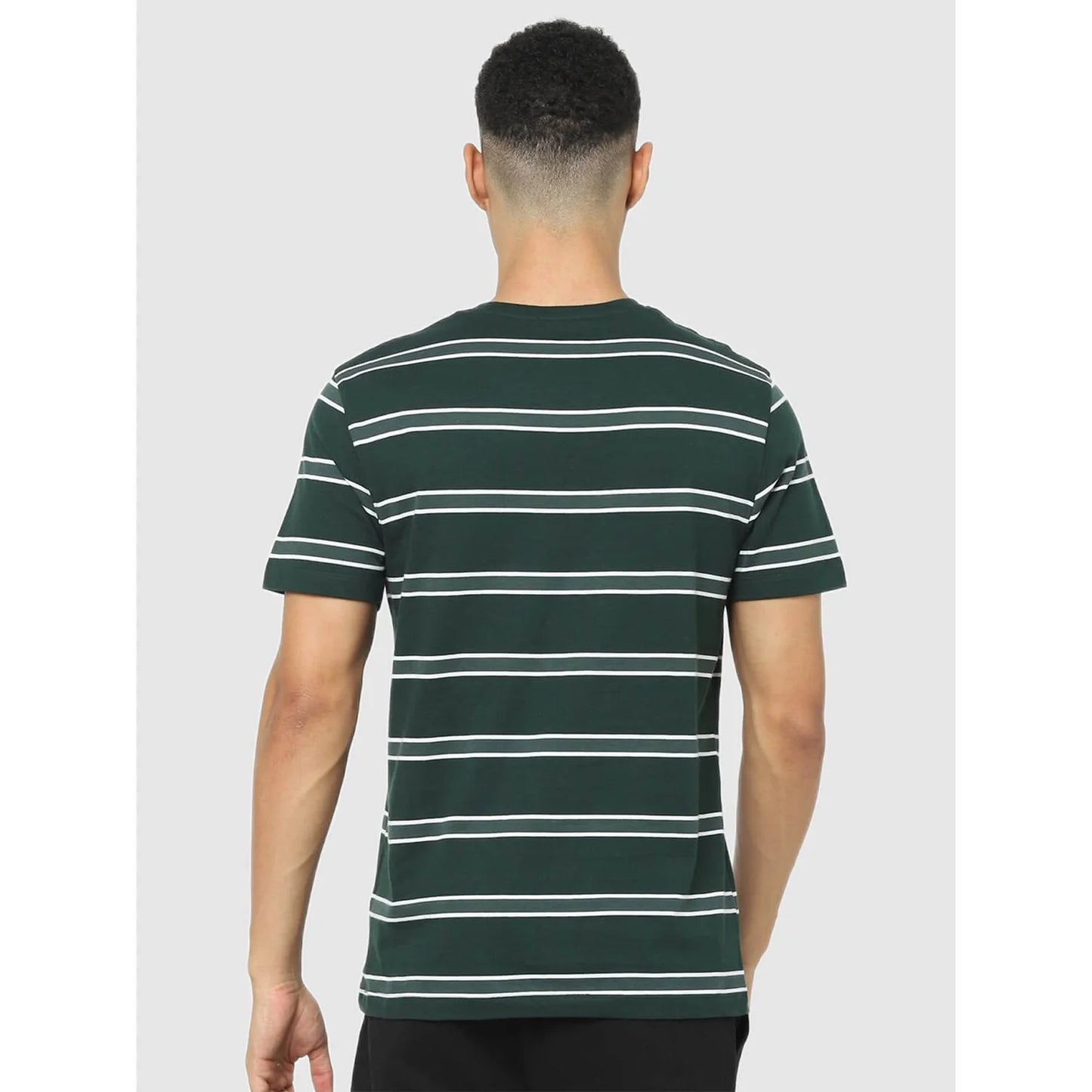 Green Striped Cotton T-shirt