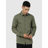 Celio* Solid Regular Fit Cotton-Blend Green Shirt