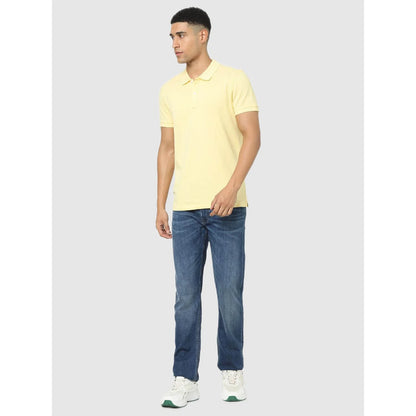 Yellow Solid Cotton Polo