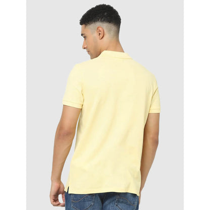 Yellow Solid Cotton Polo