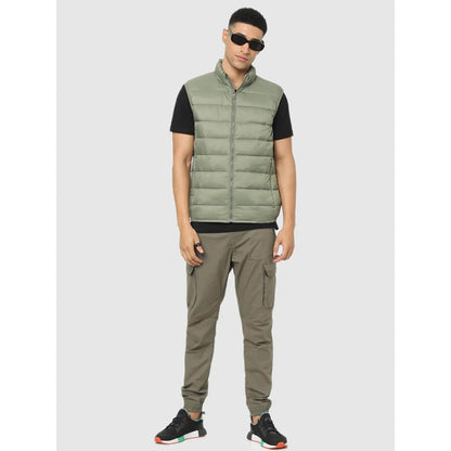 Green Solid Polyamide Jacket