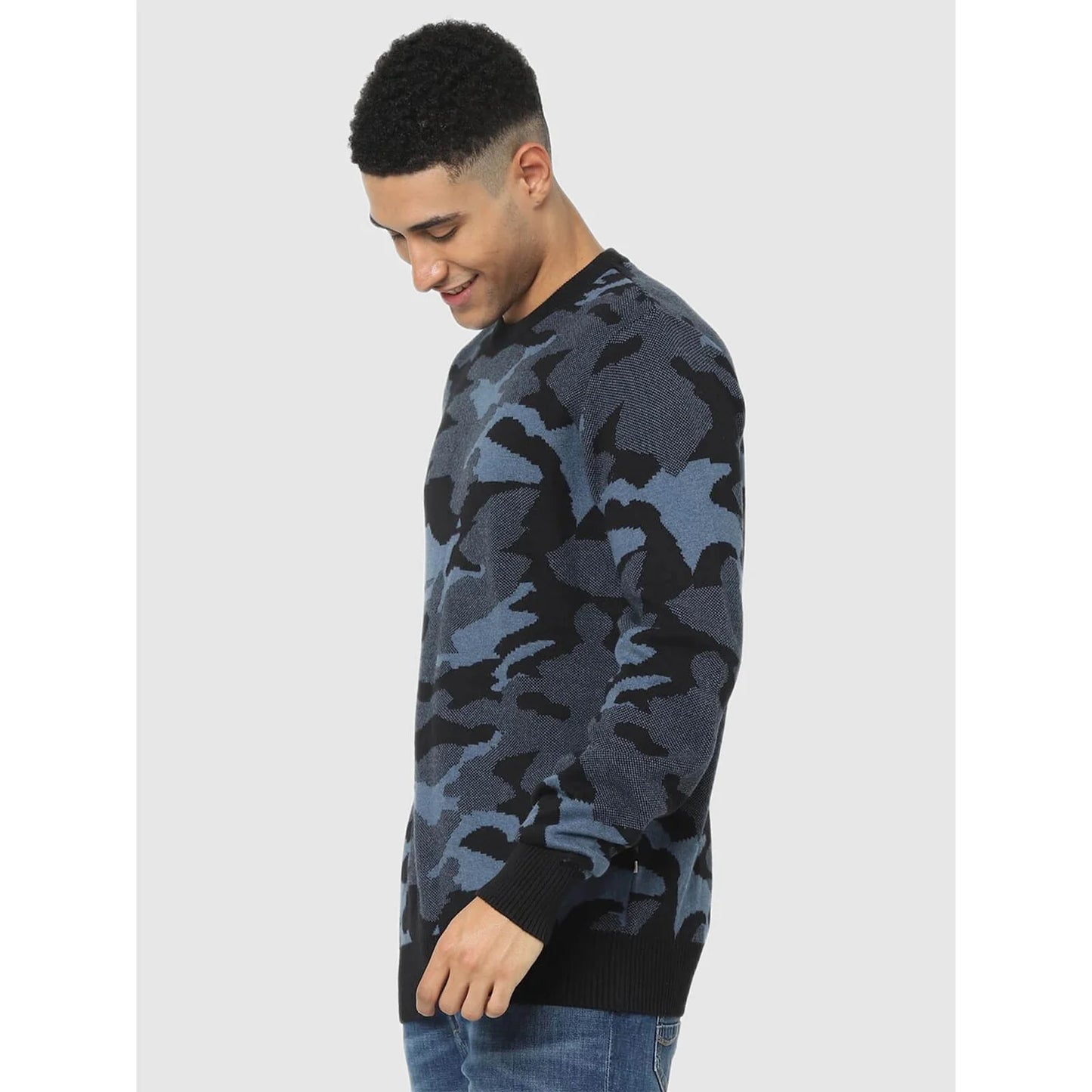 Multi Camouflage Cotton Sweater