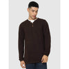 Celio* Solid Regular Fit Cotton Brown Sweater