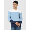 Celio* Colourblock Regular Fit Cotton Blue Sweater