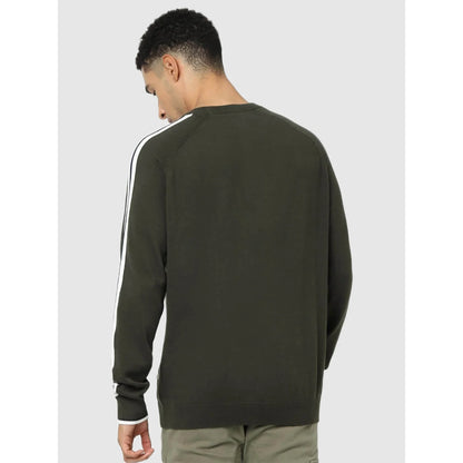 Green Solid Cotton Sweater