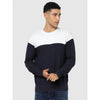Celio* Colourblock Regular Fit Cotton Navy Blue Sweater