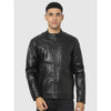 Celio* Solid Regular Fit Polyurethane Black Jacket
