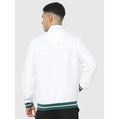 White Solid Cotton Jacket