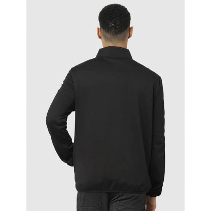 Black Solid Polyamide Jacket