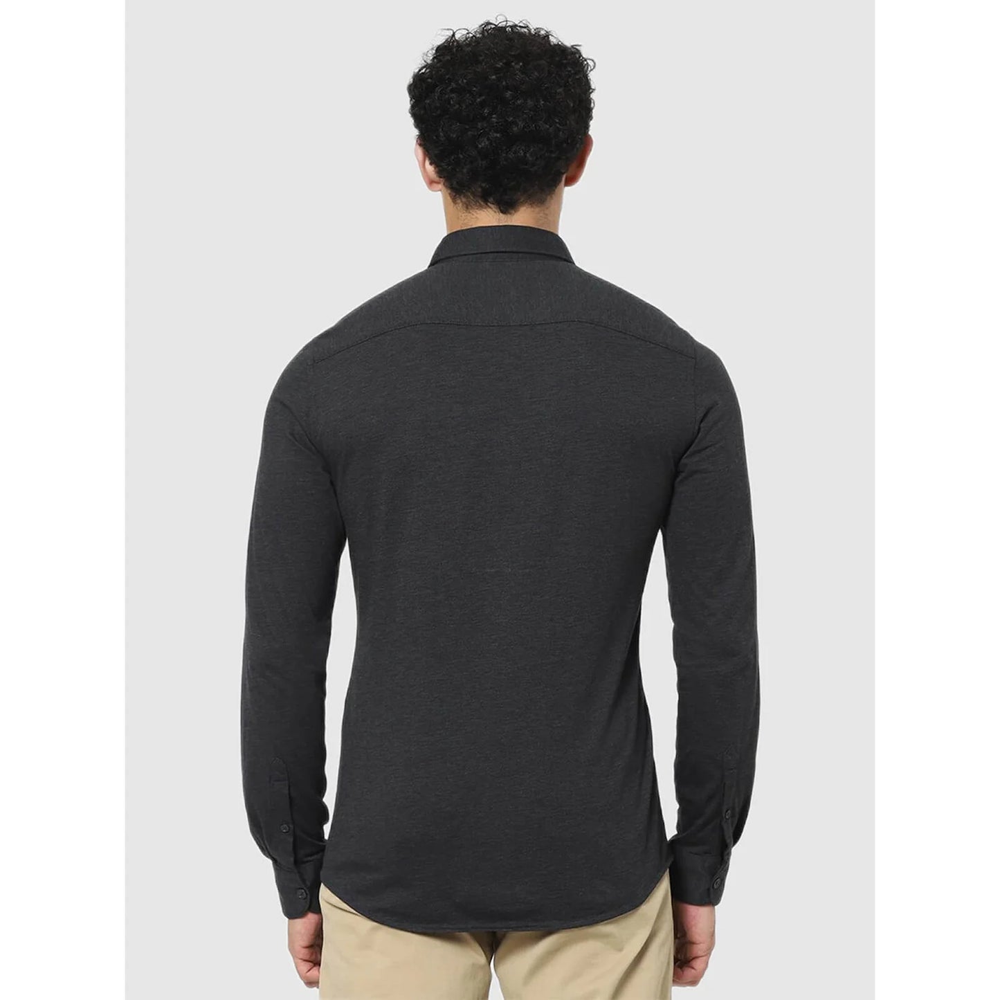 Black Solid Cotton Shirt