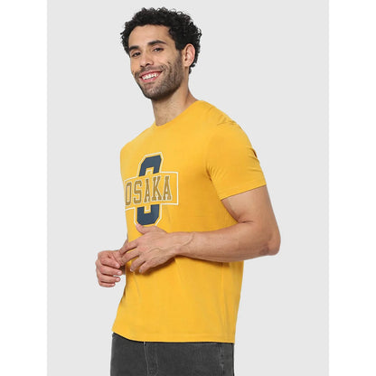 Yellow Graphics Cotton T-Shirt