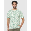 Celio* Tropical Regular Fit Cotton Green T-Shirt
