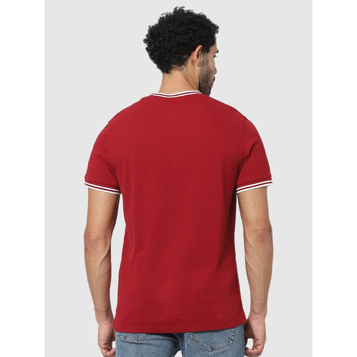 Red Solid Cotton T-shirt